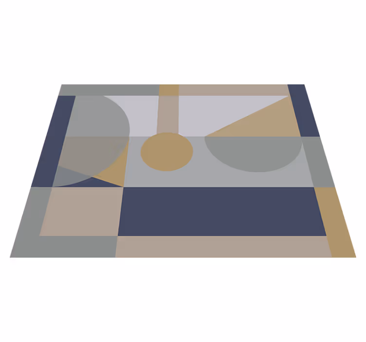 Abstract Geometrical Shapes geometric rug - TenStickers