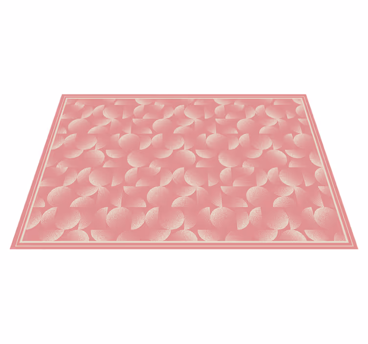 Ginkgo Leaf Pattern pink rug - TenStickers