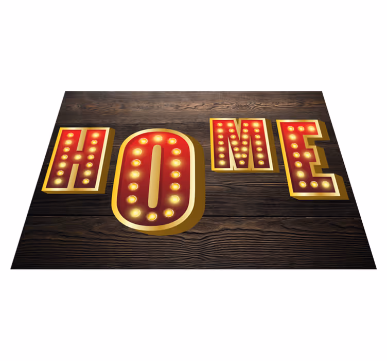 Illuminated Home Sign entrance hall rug - TenStickers