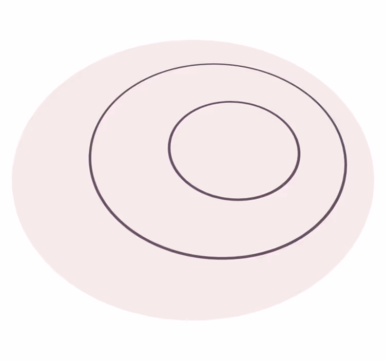 Minimalist Circular Design minimalistic rug - TenStickers