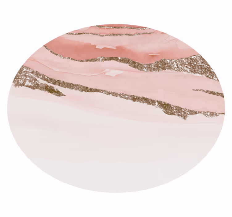 Abstract Textured Circular Design pink rug - TenStickers