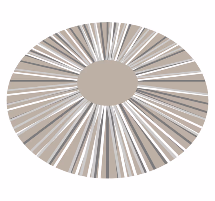 Geometric rug with circular burst design - TenStickers