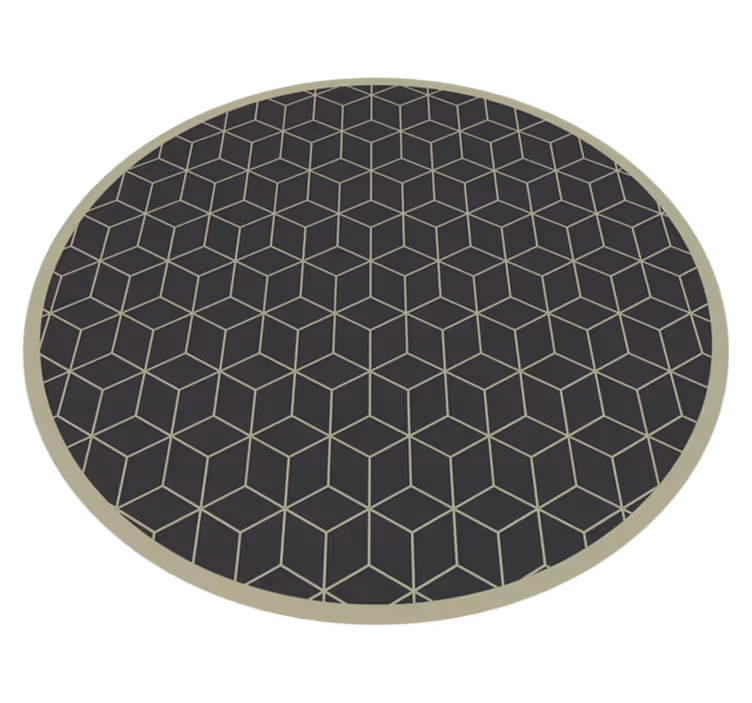 Geometric rug geometric patterned circular accent - TenStickers