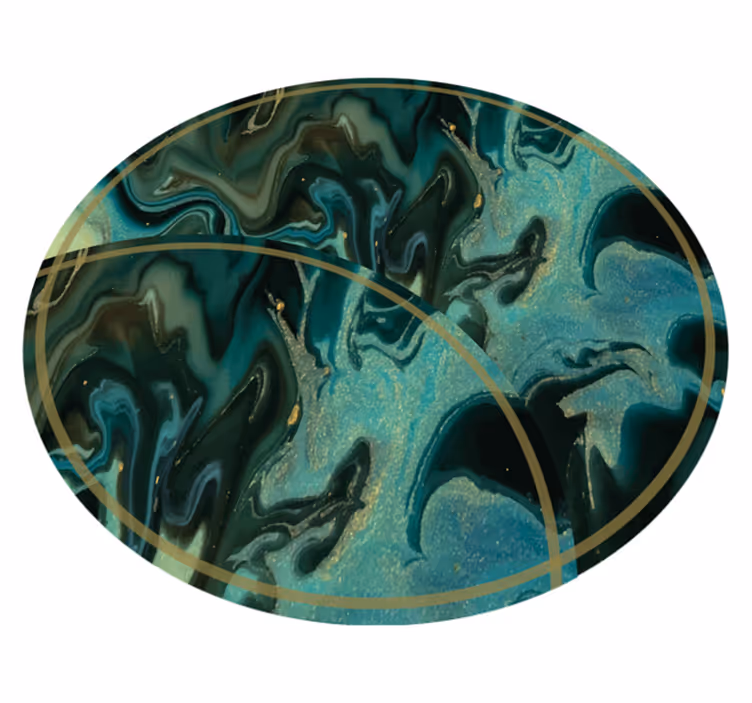 Abstract Marbled Pattern marble rug - TenStickers
