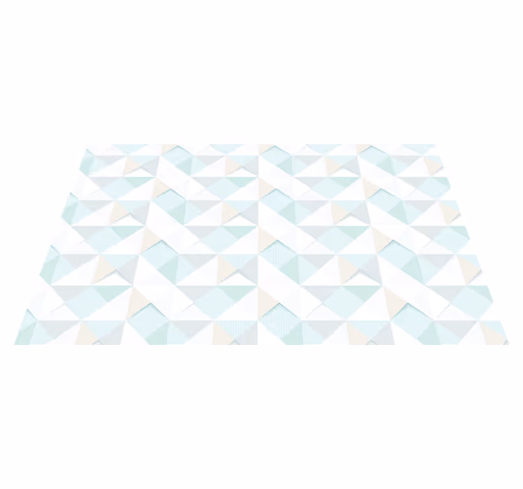 Geometric rug with geometric pattern overlay - TenStickers