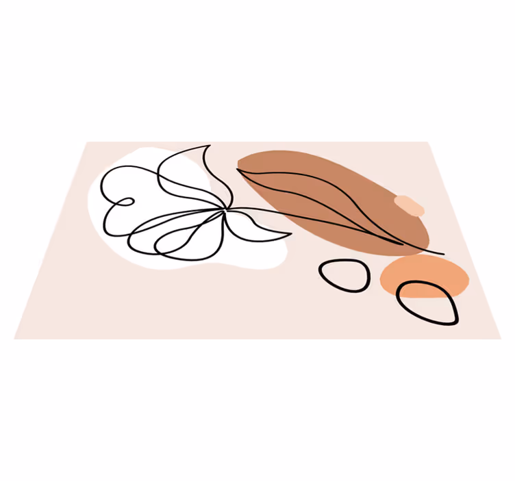 Abstract Floral Pattern flower rug - TenStickers