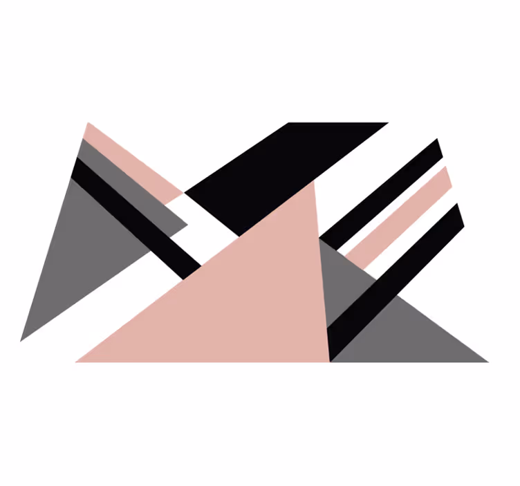 Angular Contrast geometric rug - TenStickers