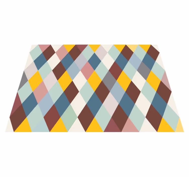 Geometric rug geometric patterned floor covering - TenStickers