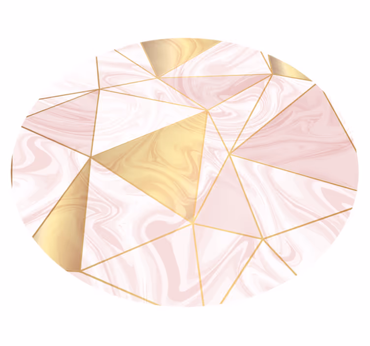 Geometric Pastel Tiling geometric rug - TenStickers