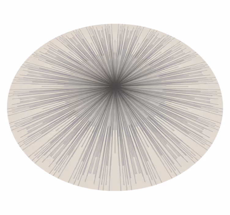 Geometric Burst Circular Design minimalistic rug - TenStickers