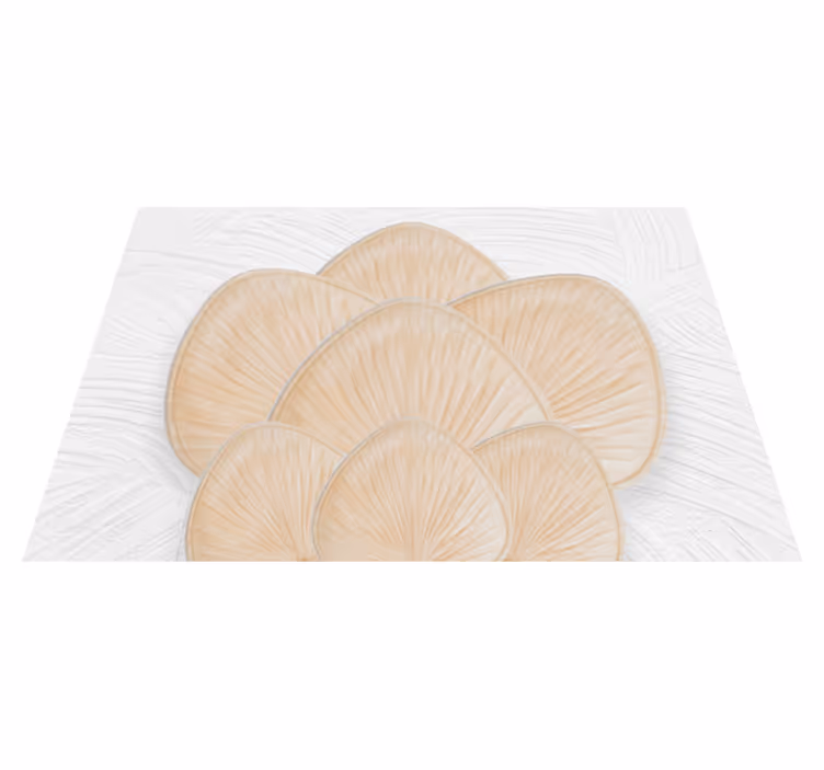 Textured Neutral Petal Shape texture rug - TenStickers