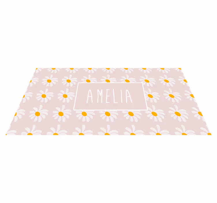 Custom Daisy Pattern customized mats - TenStickers