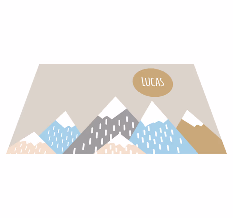 Customizable Mountainscape custom floor mat - TenStickers