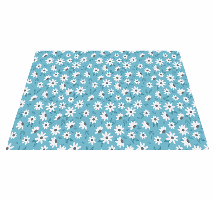 Floral Patterned Decor flower rug - TenStickers