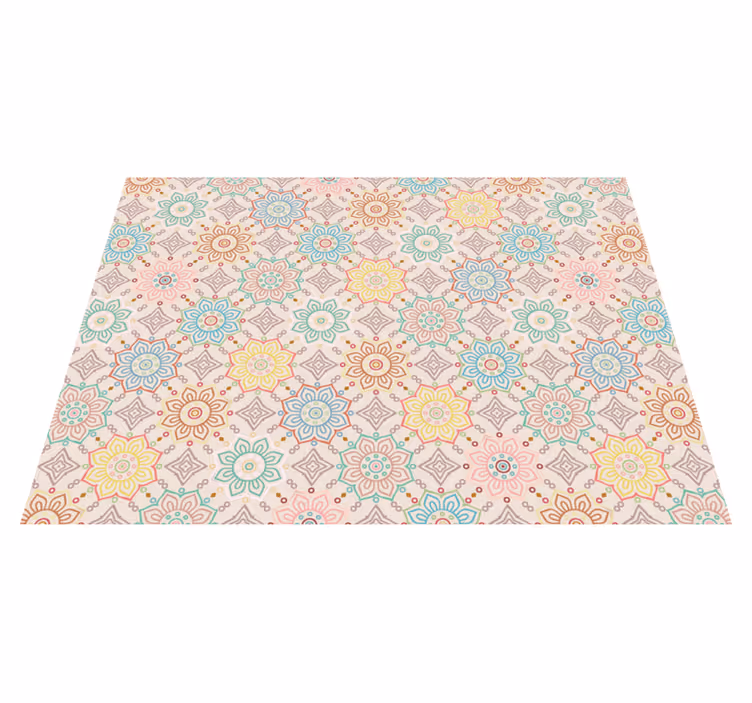 Original "Granny Chic" floral rug - TenStickers
