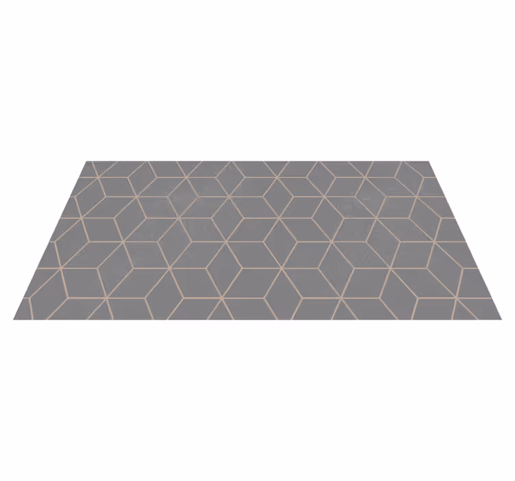 Geometric rug geometric grey hexagon pattern - TenStickers