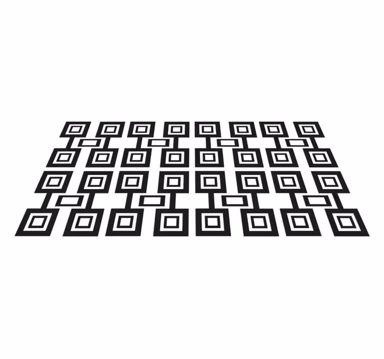 Geometric rug with geometric squares pattern - TenStickers