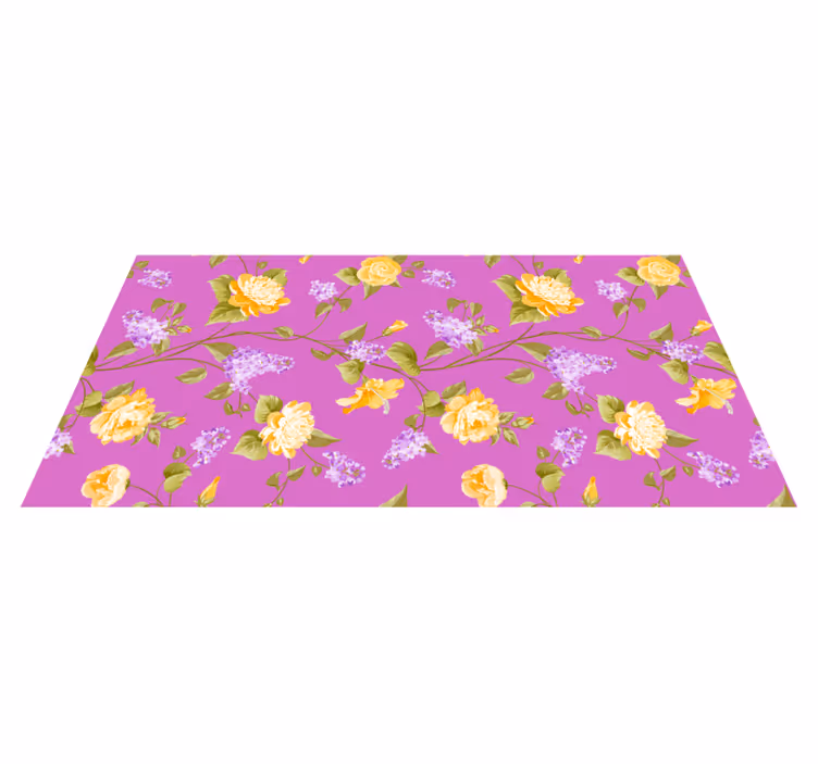 Floral Blossom Pattern flower rug - TenStickers