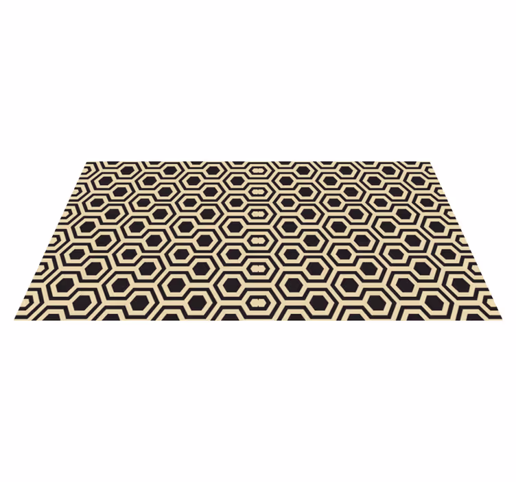 Geometric rug with hexagonal pattern design - TenStickers