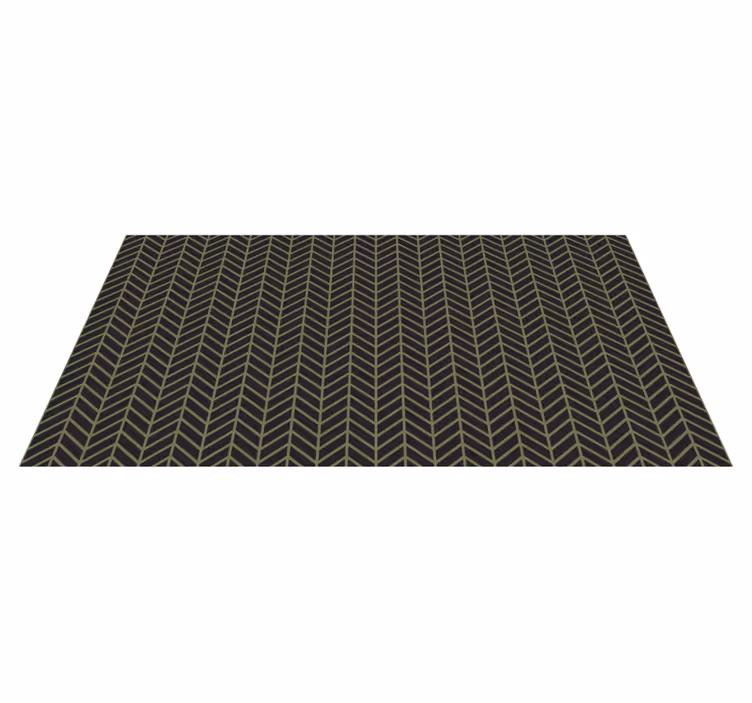 Brown with golden thin lines art pattern rug - TenStickers