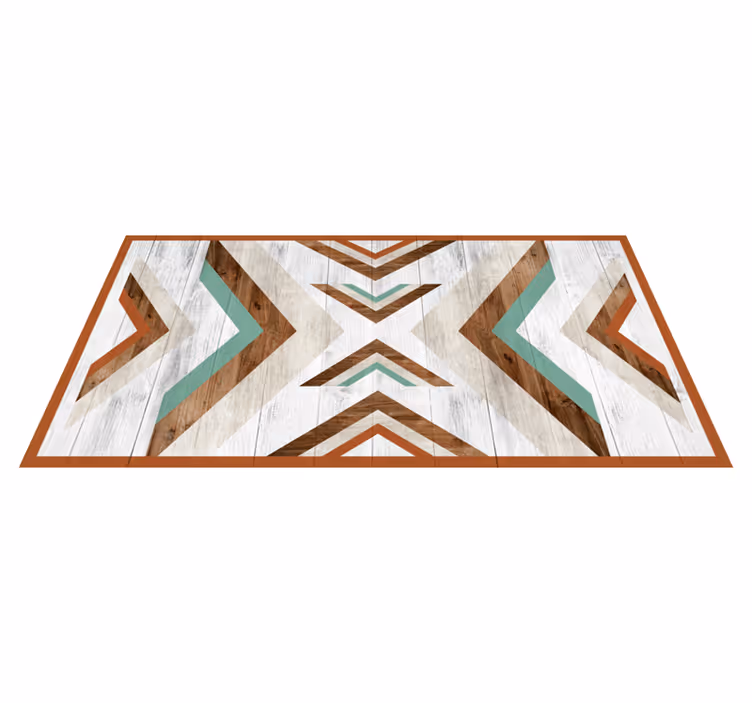Chevron wooden texture bedroom carpet - TenStickers