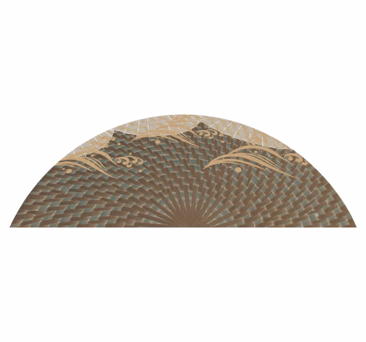 Japandi textured style living room rug - TenStickers