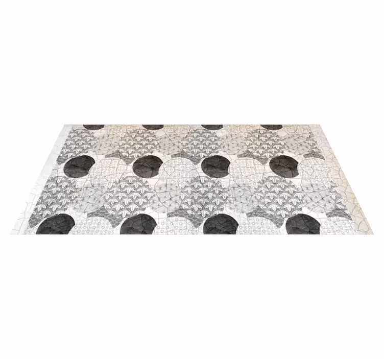 Oriental geometric pattern floor carpets - TenStickers