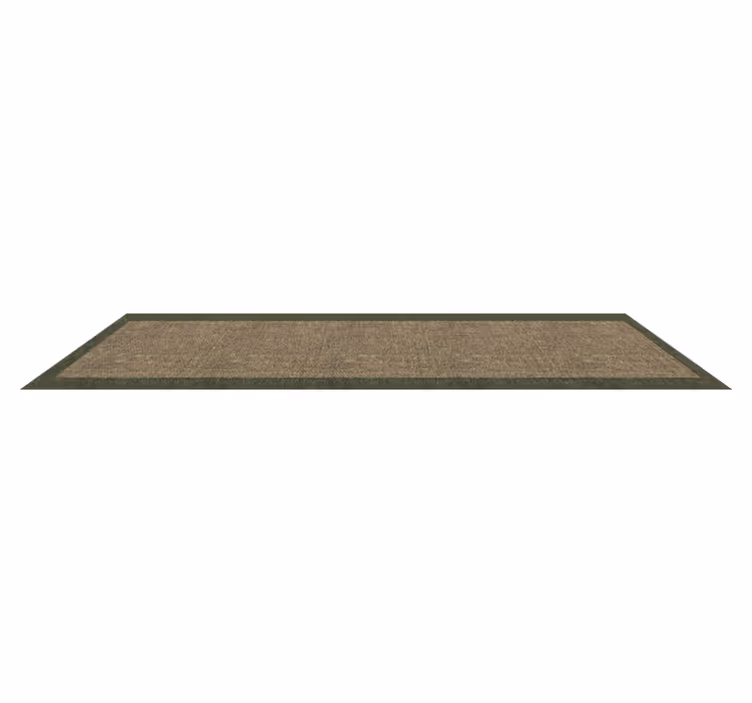 Design with green frame modern rug - TenStickers