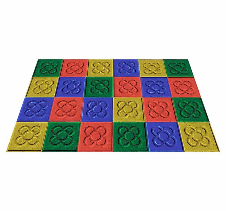 Pop art panot tiles living room rug - TenStickers