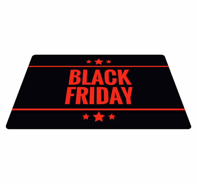 Black Friday text black rug - TenStickers