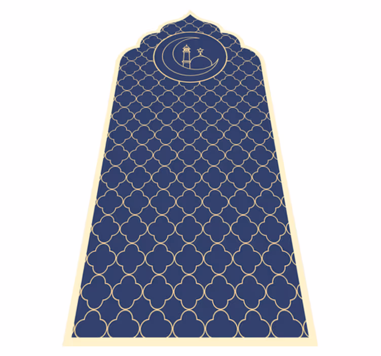 Blue pattern Moroccan style floor rug - TenStickers