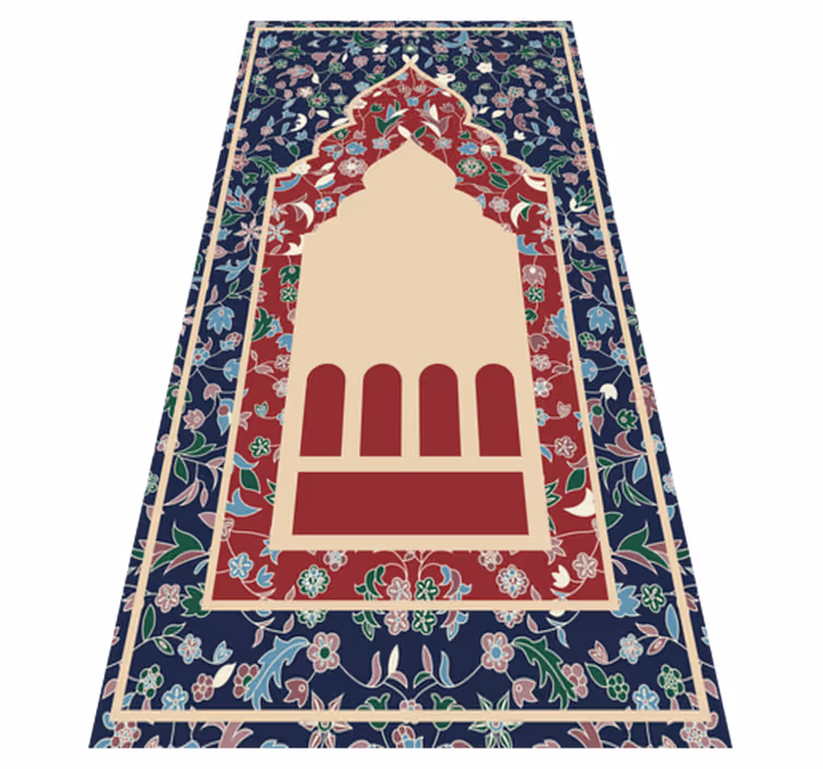 Flower pattern persian style floor rug - TenStickers