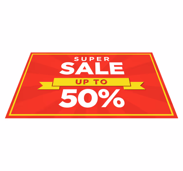 Personalized discount sale red rug - TenStickers