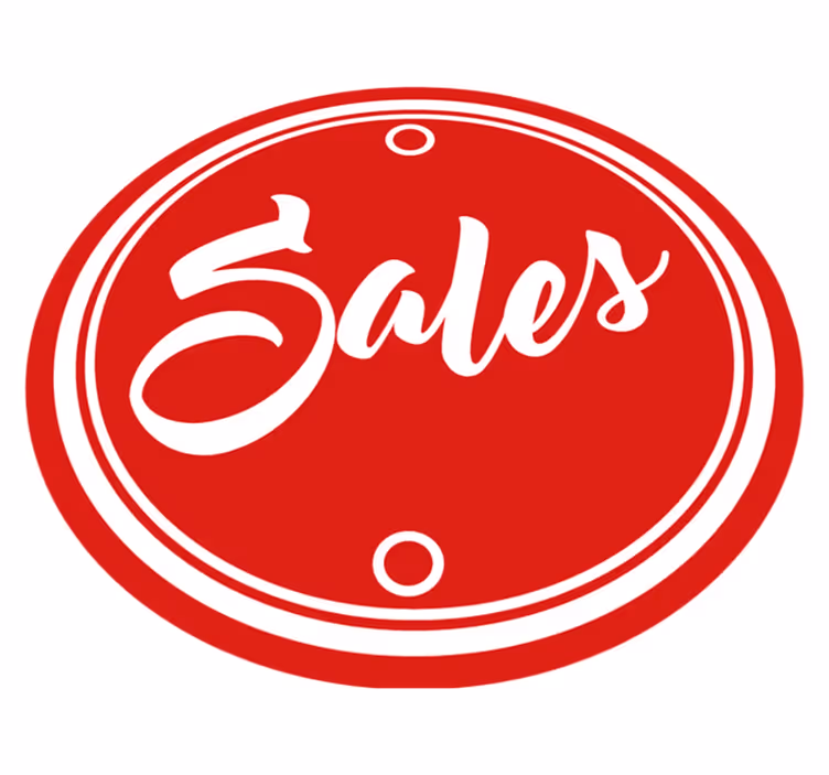 Red circle text sales circular floor rug - TenStickers