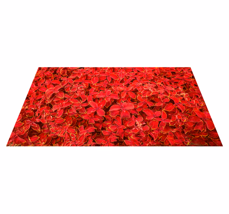 Petal pattern red design vinyl rug - TenStickers