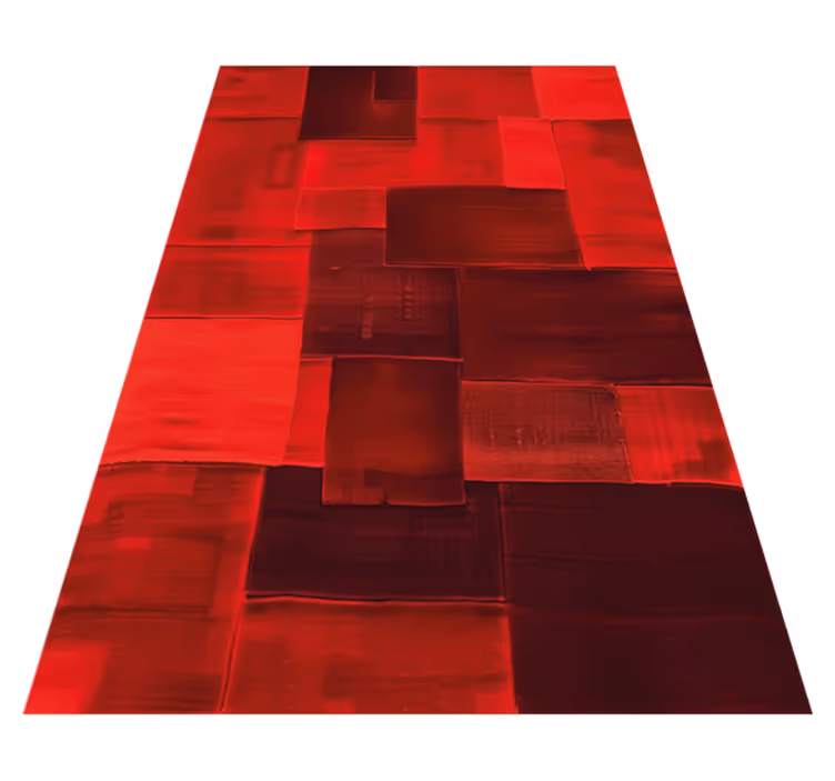 Reconstructed pattern red rug - TenStickers
