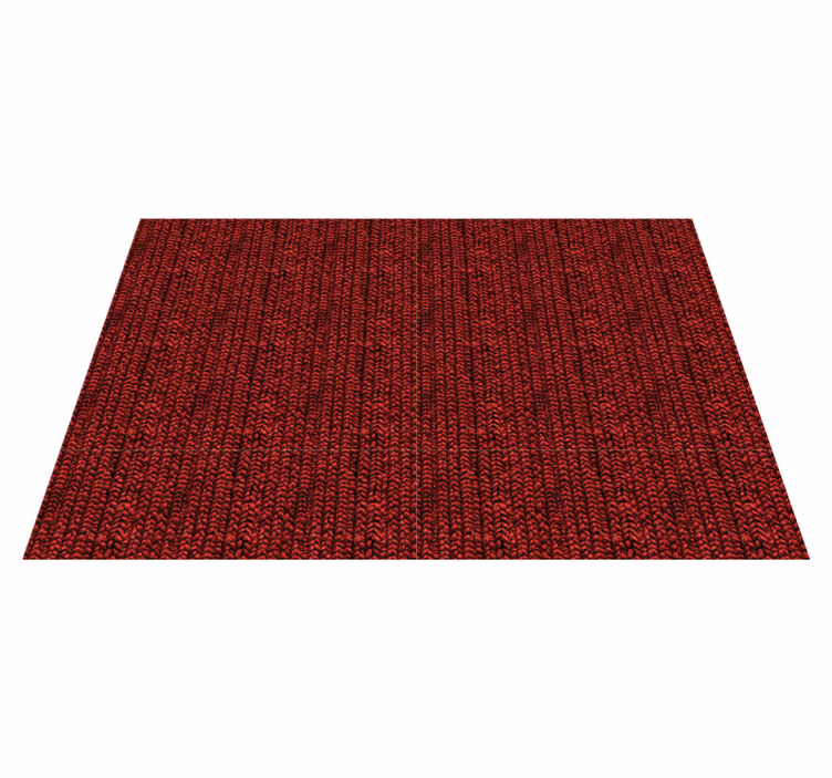 Textured wool effect red rug - TenStickers