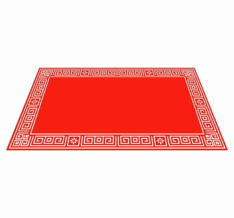Classic Greek design red rug - TenStickers