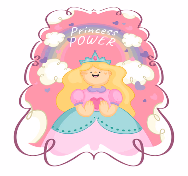Princess Power Playmat kids carpet - TenStickers