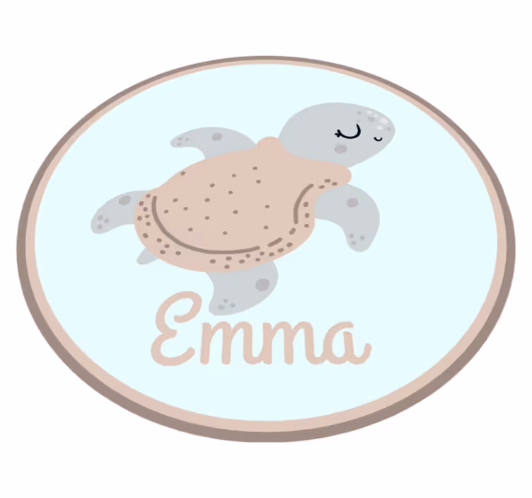 Customizable turtle custom floor mat - TenStickers