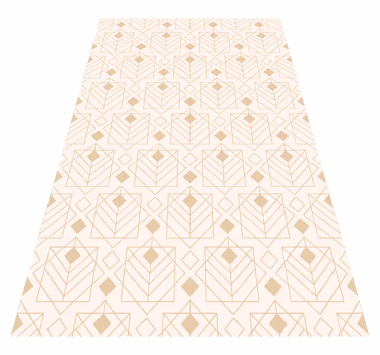 Art déco pattern beige rug - TenStickers