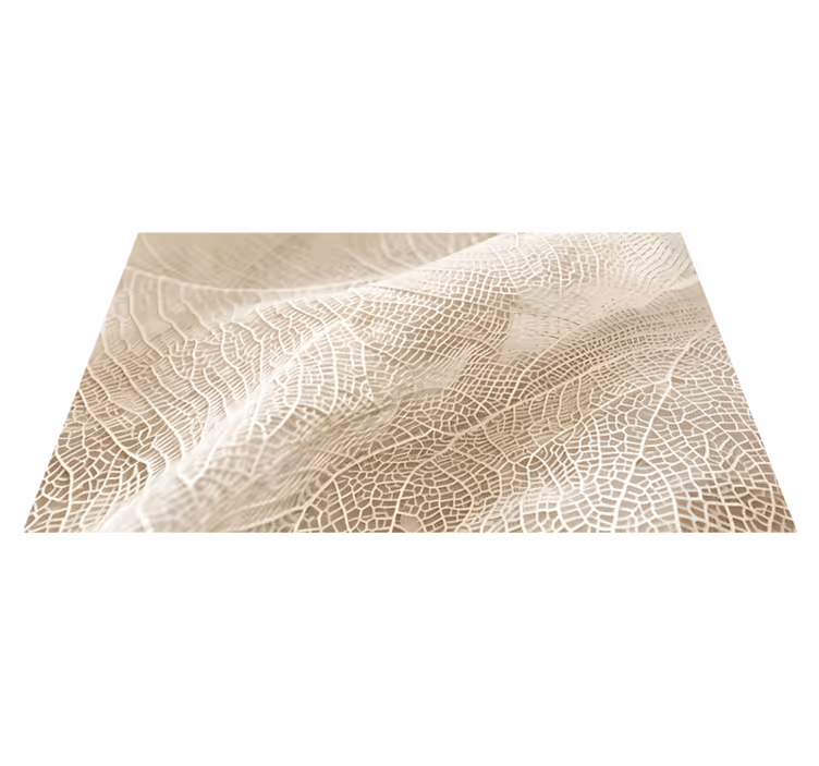 Minimalist leaves beige rug - TenStickers