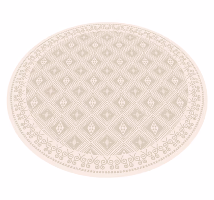 tribal losanges beige rug - TenStickers