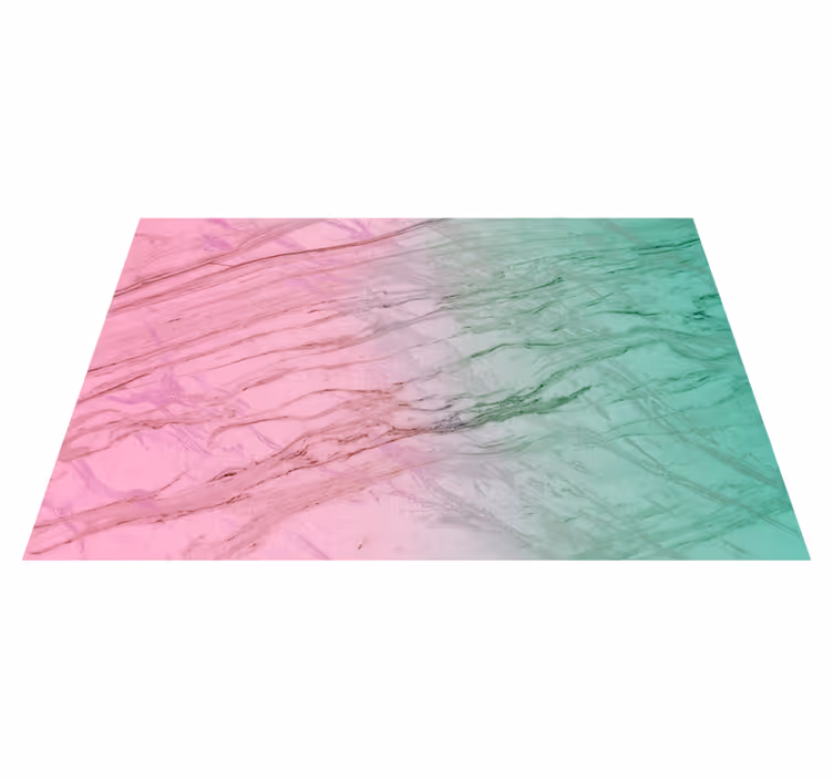 Pink & Green pastel color marble rug - TenStickers