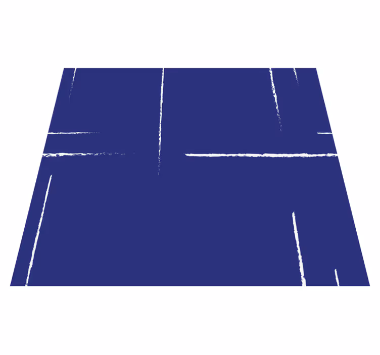 Modern line pattern blue rug - TenStickers