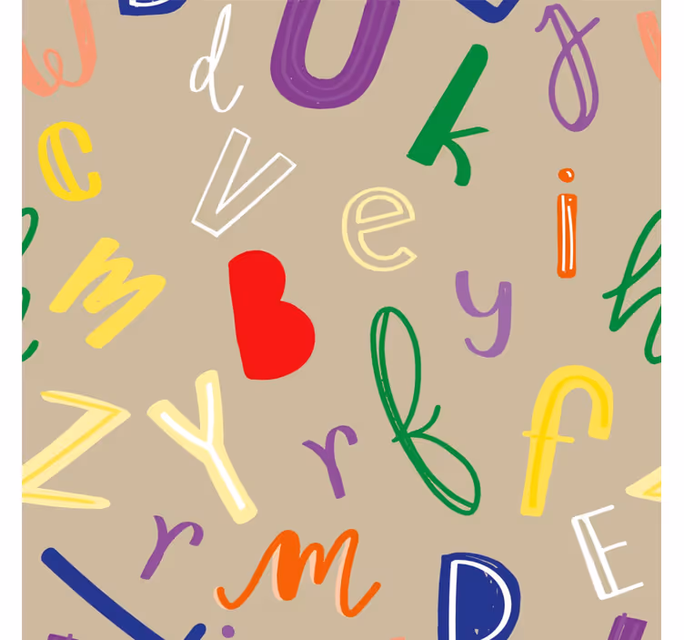 Colorful alphabet alphabet wallpaper - TenStickers