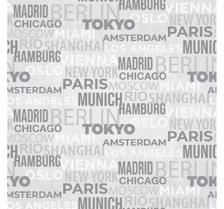 Name of cities alphabet wallpaper - TenStickers