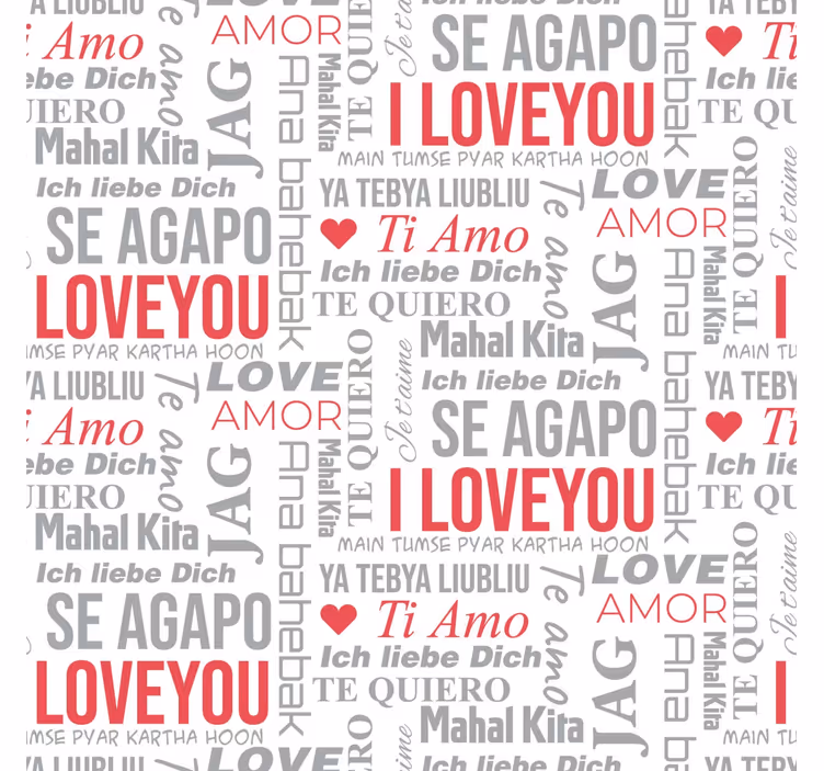 "I love you" different languaes alphabet wallpaper - TenStickers