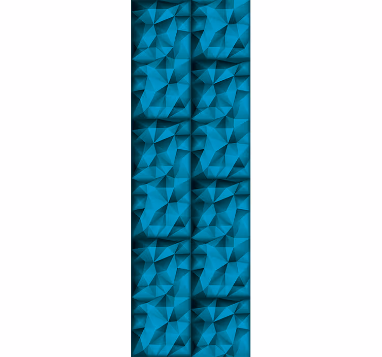 Textured blue pattern triangle wallpaper - TenStickers