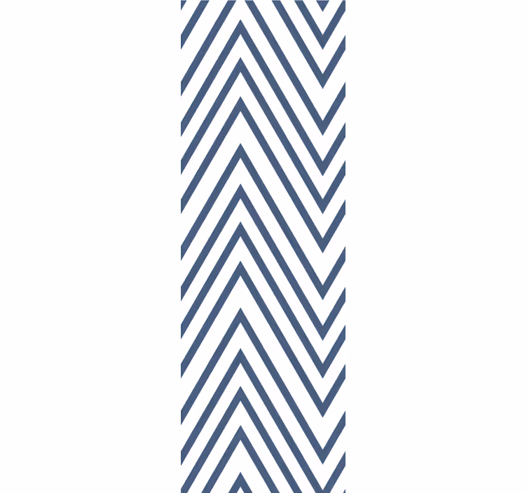 Zigzag blue pattern striped wallpaper - TenStickers
